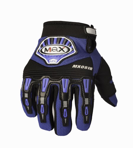 GUANTES MOTOCROSS MAX VMX08 (AZUL) L/ECONOMICA TALLE S [MVMX08A/S]